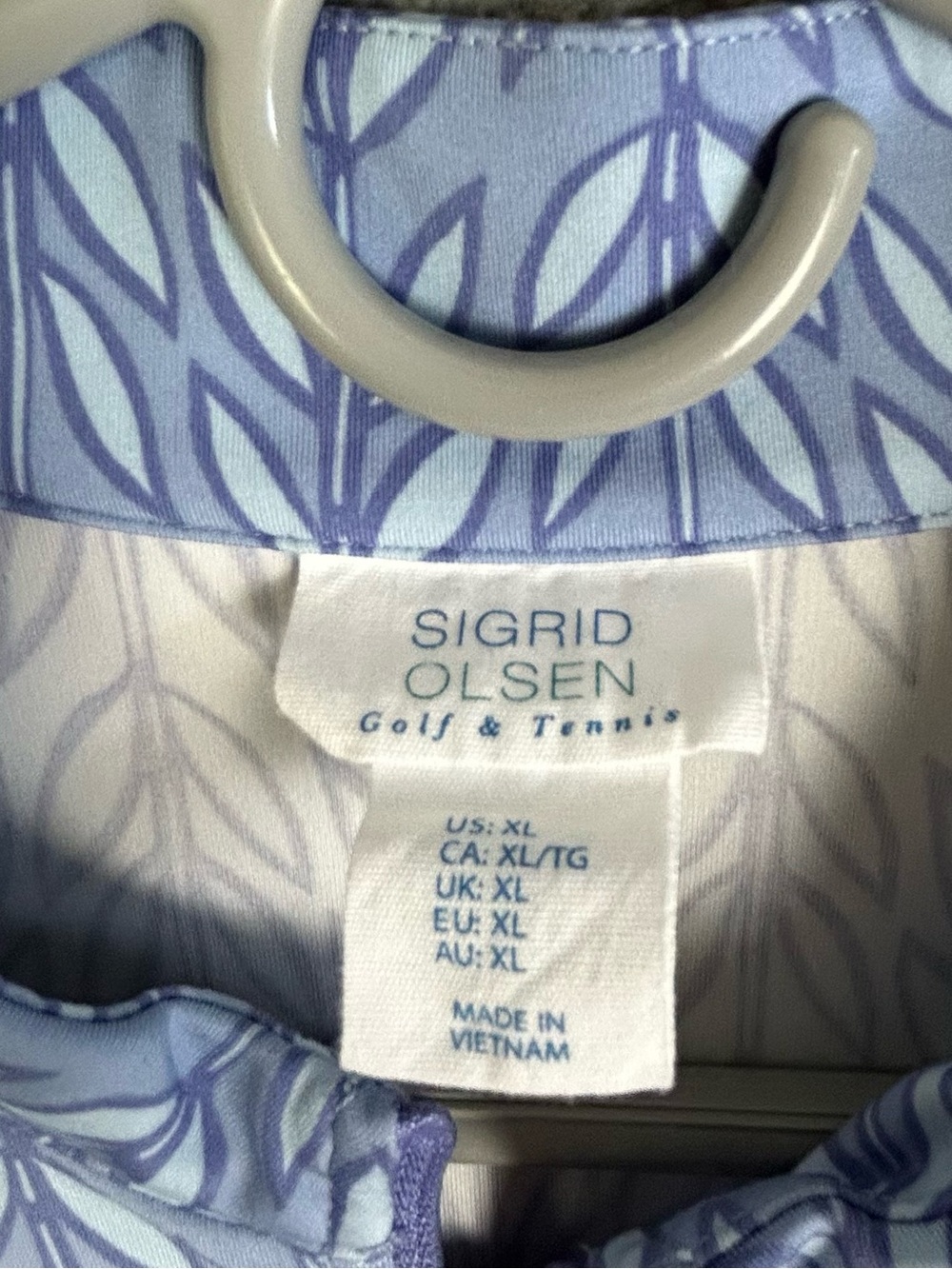 Sigrid Olsen Women's Light Blue Patterned Long-Sleeve Pullover Top size XL - Picture 4 of 10